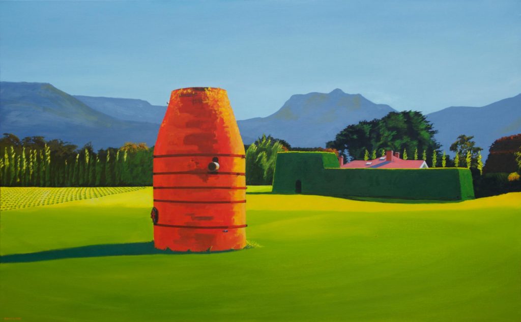 'Apple Kiln, Grove' - SOLD - oil on linen - painting size 94 cm H x 153 cm W - frame size 96 cm H x 155 cm W