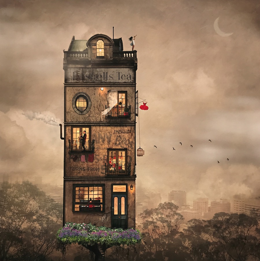 'Casa de Música' - edition 11/50 - SOLD - photomontage - artwork 54 cm square - frame 78 cm square