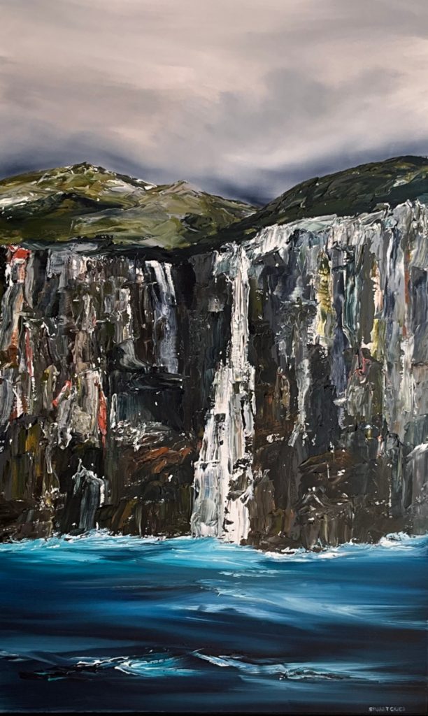 'Waterfall Bay' - SOLD - acrylic on canvas - painting 150 cm H x 100 cm W - frame 154 cm H x 104 cm W