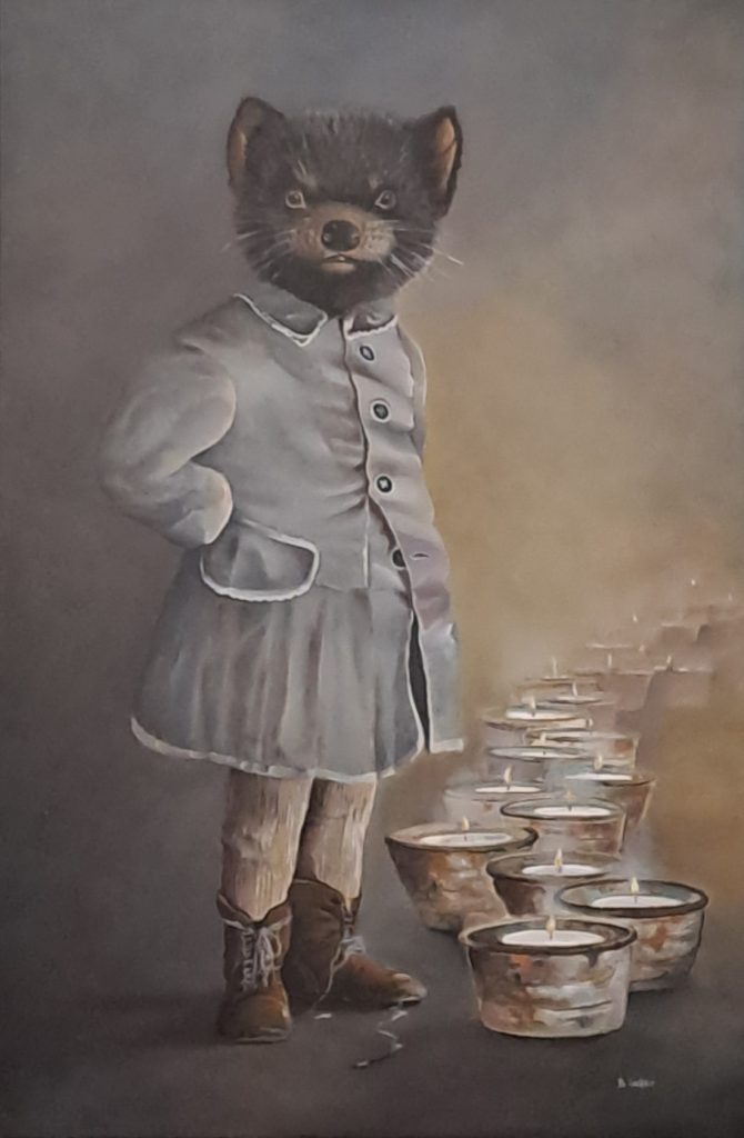 'A Path of Light' - oil on canvas - painting 91 cm H x 61 cm W - not framed