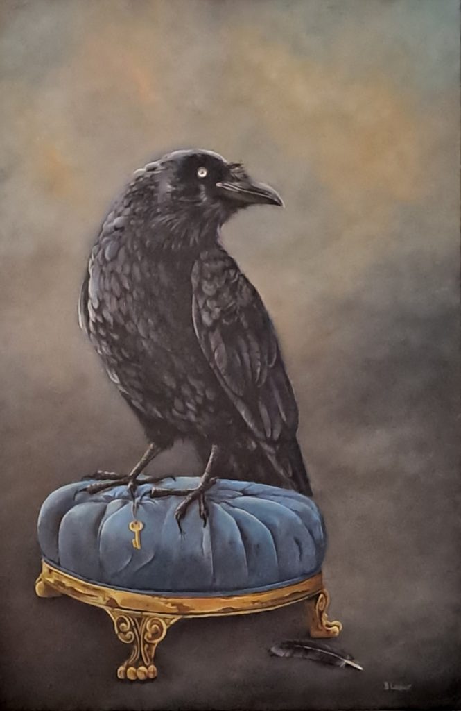 'Views of the Past' - oil on canvas - painting 91 cm H x 61 cm W - not framed