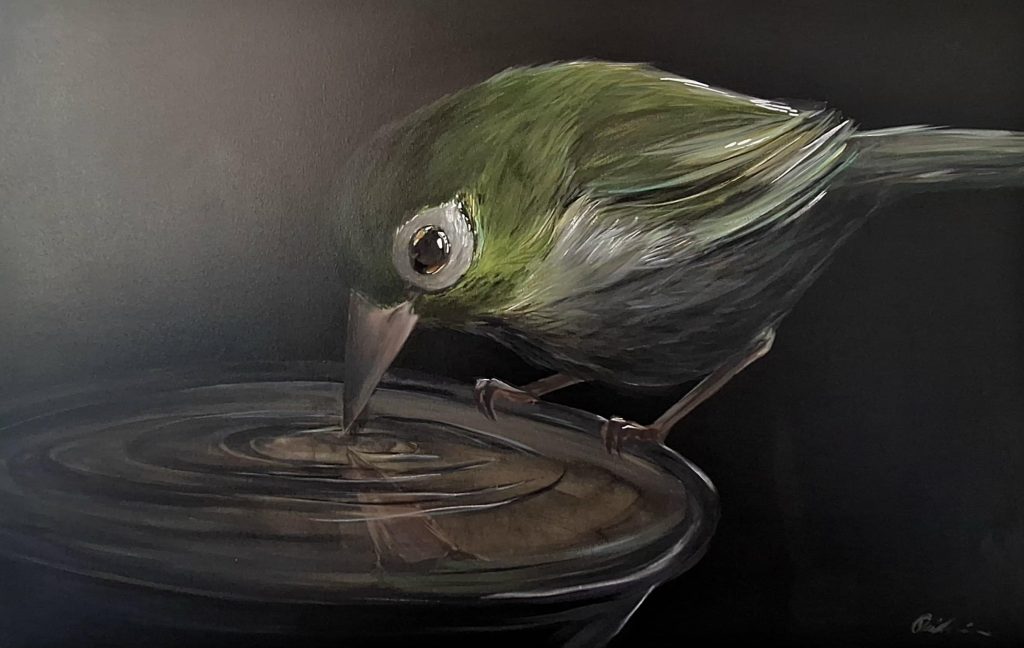 'Through the Looking Glass' - acrylic on canvas - painting 80 cm H x 120 cm W - not framed