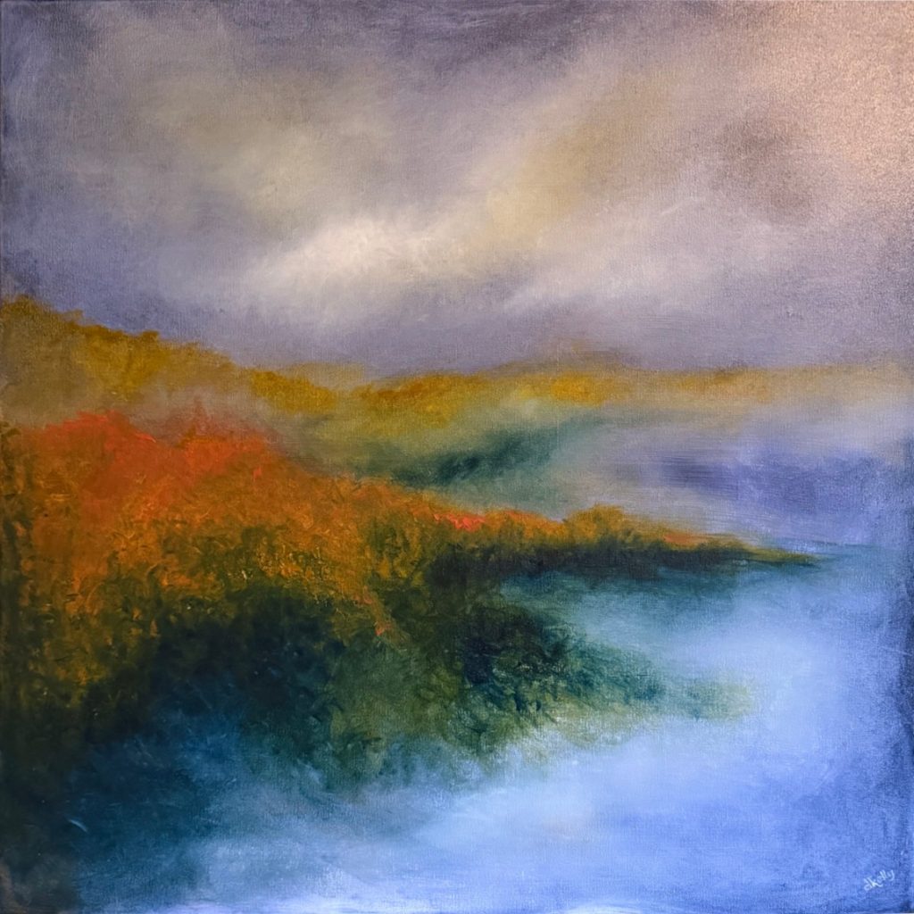 'Finding Colour' - oil on canvas - size TBA but approx 80 cm square